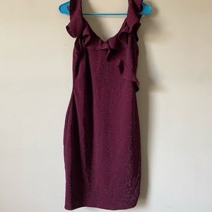 Burgundy glitter dress